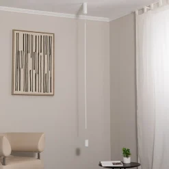 Nowodvorski Lighting Pendellamper>LED-hængelampe VERTIC, hvid, metal, 19 W, 3.000 K