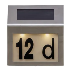 STAR TRADING LED-husnummerlampe med solcelle Wally