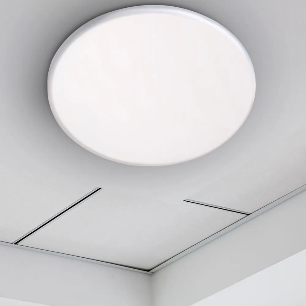 Näve LED-indbygningslampe Suma, Ø 21,5 cm, hvid, dæmpbar, IP44