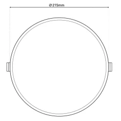 Näve LED-indbygningslampe Suma, Ø 21,5 cm, hvid, dæmpbar, IP44