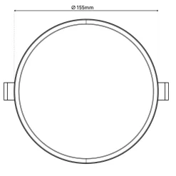 Näve LED-indbygningslampe Suma, Ø 15,5 cm, hvid, dæmpbar, IP44