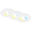 LED-indbygningsspot 7605 IP44 3sæt CTS hvid^Briloner Hot