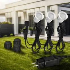 Briloner LED-indbygningsspot 3912032 IP67 12V 3x-startersæt Ø3cm stål