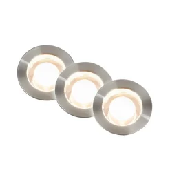Briloner LED-indbygningsspot 3912032 IP67 12V 3x-startersæt Ø3cm stål
