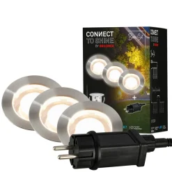 Briloner LED-indbygningsspot 3912032 IP67 12V 3x-startersæt Ø3cm stål