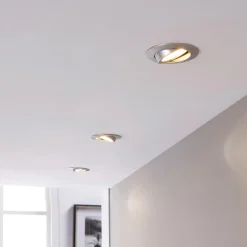 Lindby LED-indbygningsspot Andrej, rund, aluminium, sæt med 3 stk