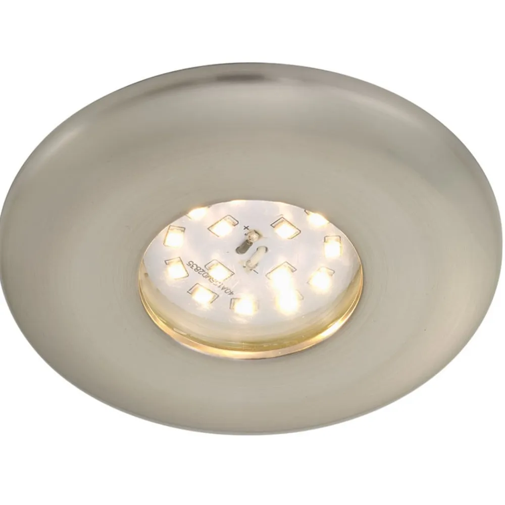 LED-indbygningsspot Attach One, mat nikkel, IP65^Briloner Hot