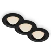 Briloner Loftlamper>LED-indbygningsspot Carro, 3 stk. 3.000 K, sort