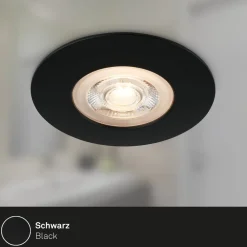 LED-indbygningsspot Kulana sort sæt af 3 IP65^Briloner Outlet