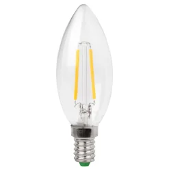 LED-kertepære E14 3W glødetråd klar, varmhvid^MEGAMAN Online