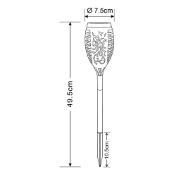 LED-lampe med jordspyd 33536-3, lygte, sort, sæt med 3 stk^Globo Best