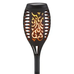 LED-lampe med jordspyd 33536-3, lygte, sort, sæt med 3 stk^Globo Best