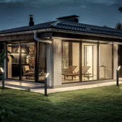 Briloner LED-lampe med jordspyd 3796015, sort, plast, CCT