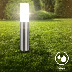 LED-lampe med jordspyd 3926032 12V 3x-udvidelse Stål Ø 4cm^Briloner