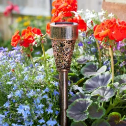 SMART GARDEN Solcellelamper>LED-lampe med jordspyd Damasque, 4 stk. sæt, IP44