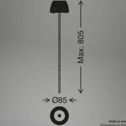 LED-lampe med jordspyd RIFFLE MINI, antracit Ø 9 cm, IP44^Briloner New