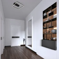 Briloner LED-loftlampe 3771 i rammeform, sort