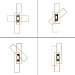 LED-loftlampe Asmin, CCT, sort, 98,9x69,4cm^JUST LIGHT. GmbH Hot