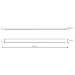 LED-loftlampe Batten, længde 90 cm, aluminium, hvid, 4.000 K^Milagro Lighting Best
