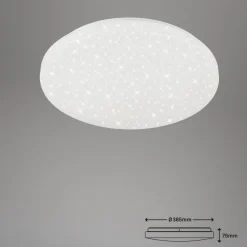 LED-loftlampe Brili Splash, IP44, hvid, 4.000K^Briloner Best
