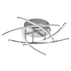 LED-loftlampe Cross tunable white, 5 lys, krom^FISCHER & HONSEL Online