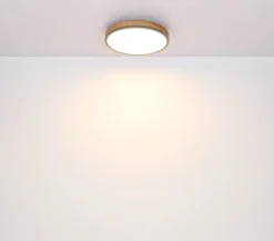 LED-loftlampe Doro, Ø 45 cm, mørk grafit/træ, træ, CCT^Globo Clearance