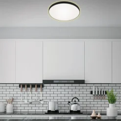 Briloner LED-loftlampe Flet med baggrundsbelysning, Ø 35,5 cm