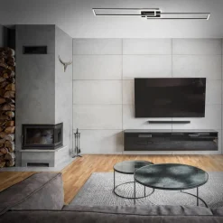 Briloner LED-loftlampe Frame CCT fjernbetjening sort