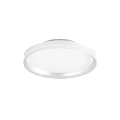 Fabas Luce LED-loftlampe Isy, hvid, Ø 35 cm, metal, CCT, dæmpbar