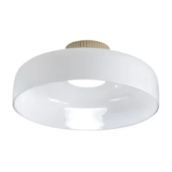LED-loftlampe Lunar, hvid, glas, Ø 42 cm, CCT, dæmpbar^Fabas Luce Hot