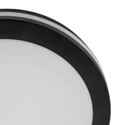 LED-loftlampe Marlon, Ø 22 cm, sort, plast, IP54^Milagro Lighting Outlet