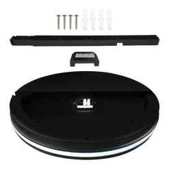 LED-loftlampe Marlon, Ø 40 cm, sort, plast, IP54^Milagro Lighting New