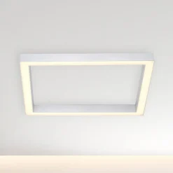 PURE Loftlamper>LED-loftlampe Lines, 55 x 55 cm, sølv, CCT, fjernbetjening