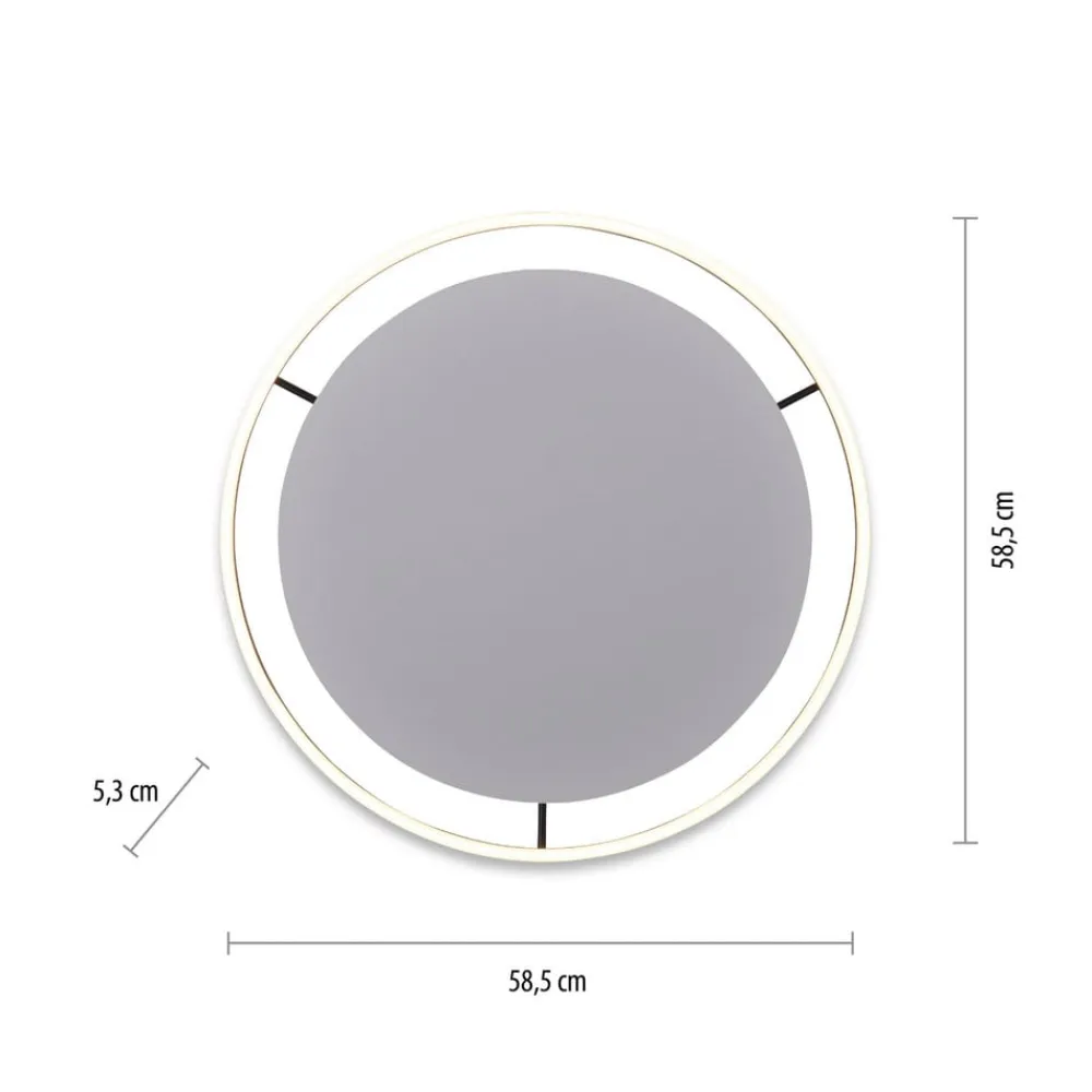 JUST LIGHT. GmbH Loftlamper>LED-loftlampe Ritus, Ø 58,5 cm, antracit