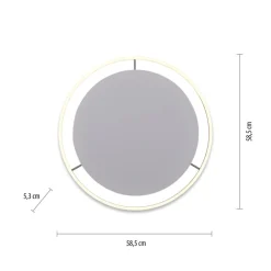 JUST LIGHT. GmbH LED-loftlampe Ritus, Ø 58,5 cm, aluminium