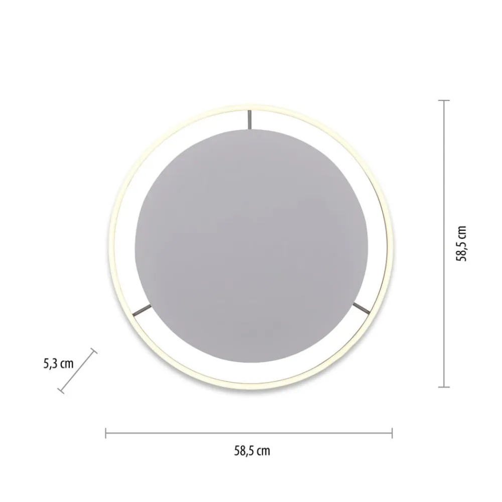 JUST LIGHT. GmbH LED-loftlampe Ritus, Ø 58,5 cm, aluminium