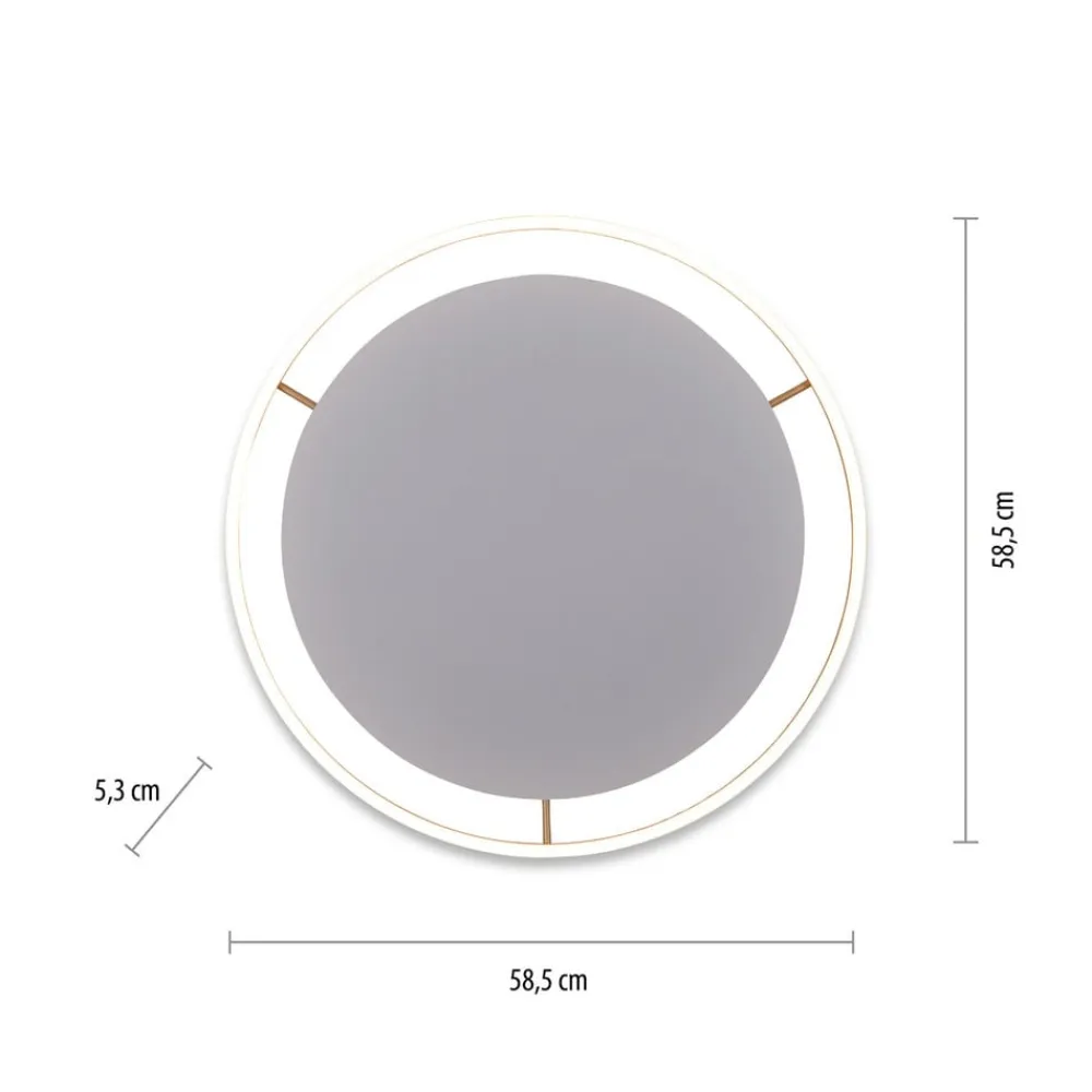 LED-loftlampe Ritus, Ø 58,5 cm, mat messing^JUST LIGHT. GmbH Hot
