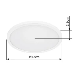 Globo LED-loftlampe Sapana, hvid, Ø 42 cm, plast, IP44