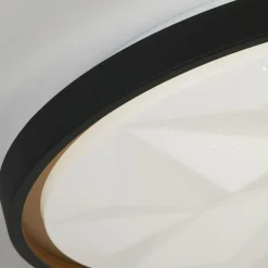 LED-loftlampe Satellite sort Ø 42cm stål fjernbetjening^Searchlight Clearance