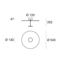 Linea Light Loftlamper>LED-loftlampe Stilo_S, hvid, Ø 55 cm