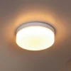 Lucide Loftlamper>LED-loftlampe til badeværelset Biskit, hvid, Ø 23 cm, plast