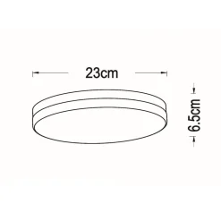 Lucide LED-loftlampe til badeværelset Biskit, sort, Ø 23 cm, plast