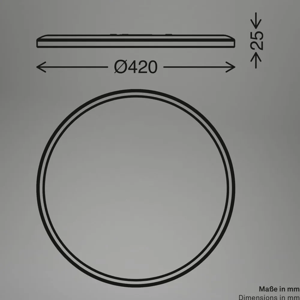 Briloner Loftlamper>LED-loftlampe til badeværelset Pulap, Ø 42 cm, kromfarvet/hvid metal