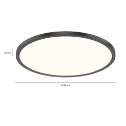 LED-loftlampe Tuco CCT, dæmpbar, sort Ø 50 cm^Brilliant Discount