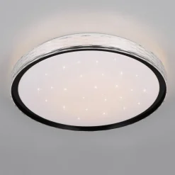 Børn Reality Leuchten Loftlamper>LED-loftlampe Varda, sort, Ø 39 cm, fjernbetjening