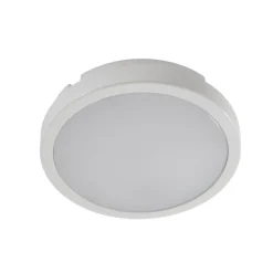 LED-loftlampe Vera, hvid, plast, Ø 22 cm, IP65^Milagro Lighting New