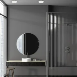 LED-loftlampe Vera, hvid, plast, Ø 22 cm, IP65^Milagro Lighting New