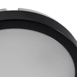 Milagro Lighting LED-loftlampe Vera, sort, plast, Ø 22 cm, IP65