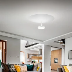 Fabas Luce LED-loftlampe Yuko, hvid, metal, 23 cm høj, dæmpbar