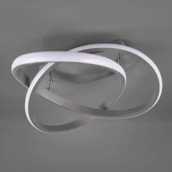 LED-loftslampe Course, mat nikkel, 4.000K, Ø 45 cm^Reality Leuchten Clearance